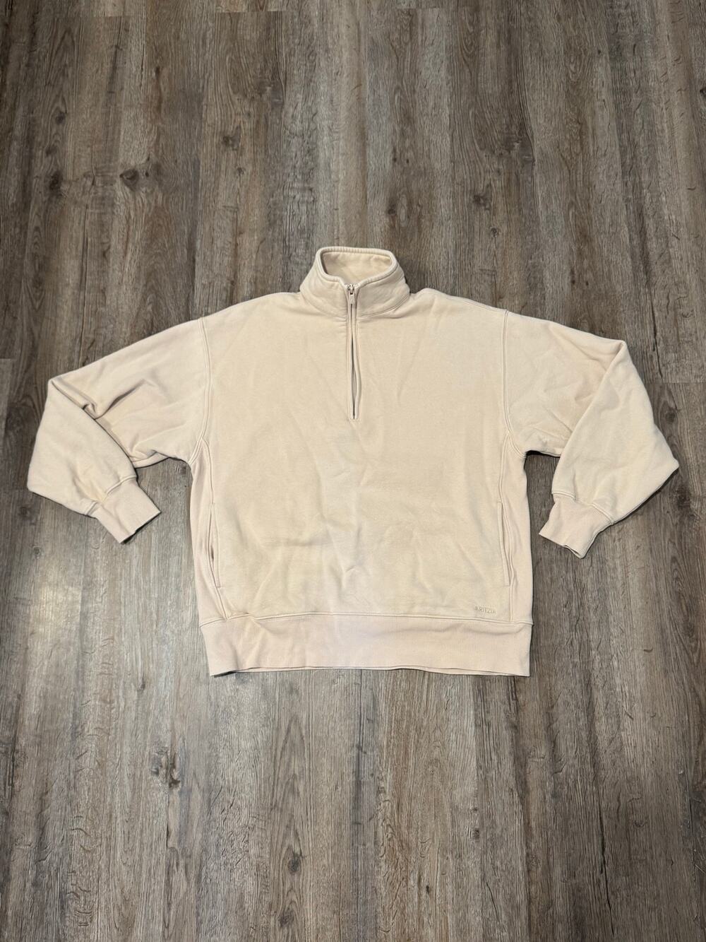 Aritzia Women's Cozy Sweatfleece Boyfriend 1/2 Zip Size XS